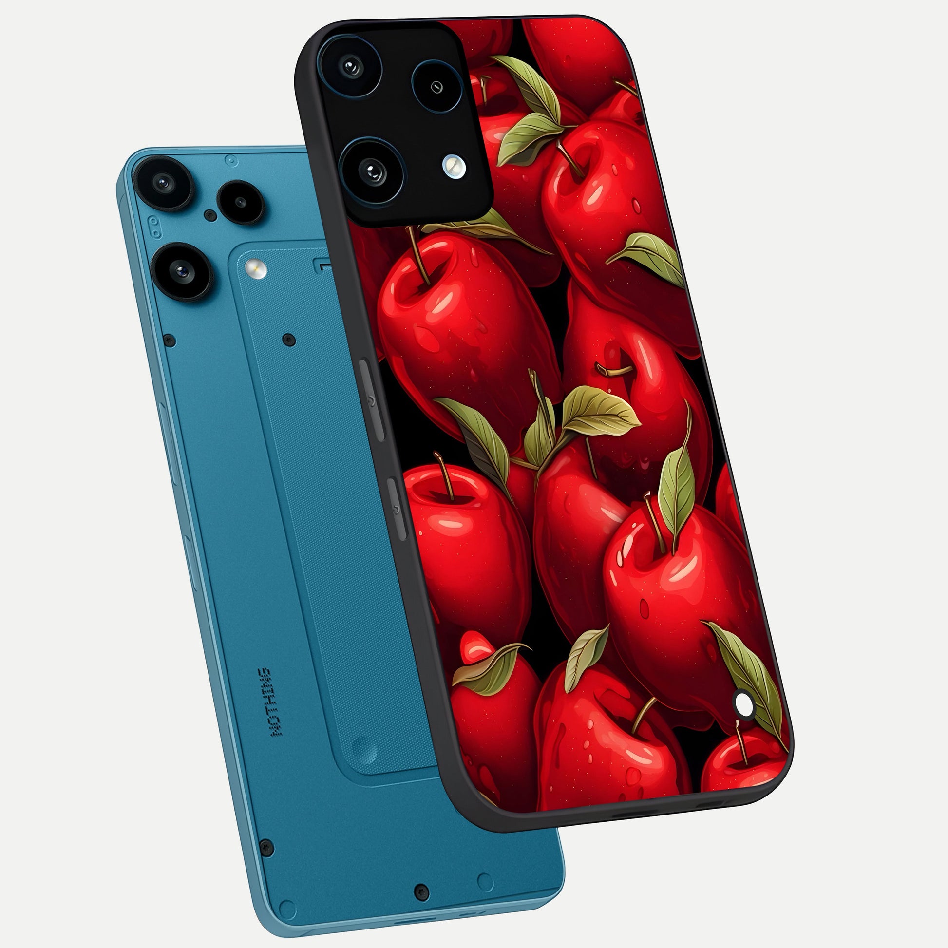  Apple Pattern phone case For Nothing Phone 3A Lite showing premium glass back cover with detailed artwork
