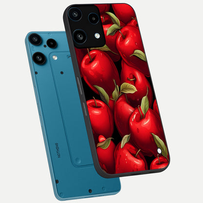  Apple Pattern phone case For Nothing Phone 3A Lite showing premium glass back cover with detailed artwork