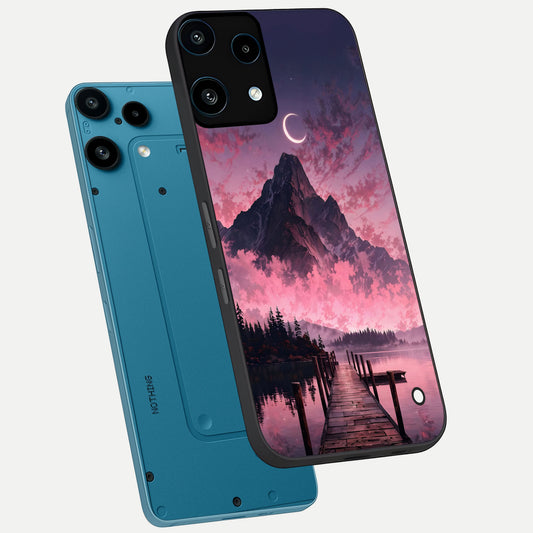  Beautiful Mountain View phone case For Nothing Phone 3A Lite showing premium glass back cover with detailed artwork