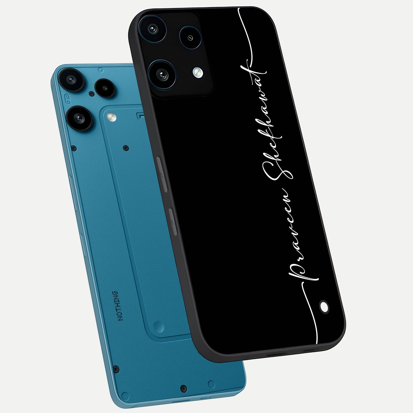  Black Tune Custom Name phone case For Nothing Phone 3A Lite showing premium glass back cover with detailed artwork