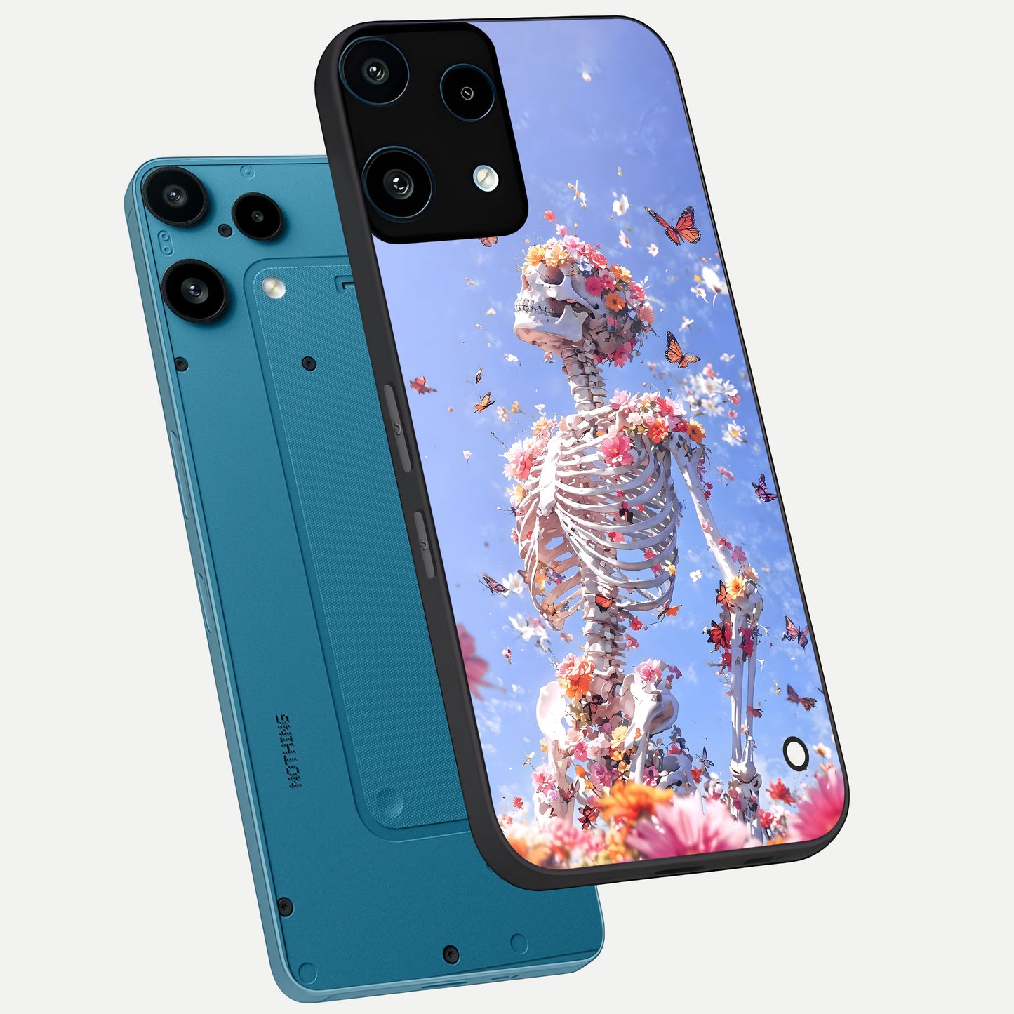  Bloom Beyond Bones phone case For Nothing Phone 3A Lite showing premium glass back cover with detailed artwork