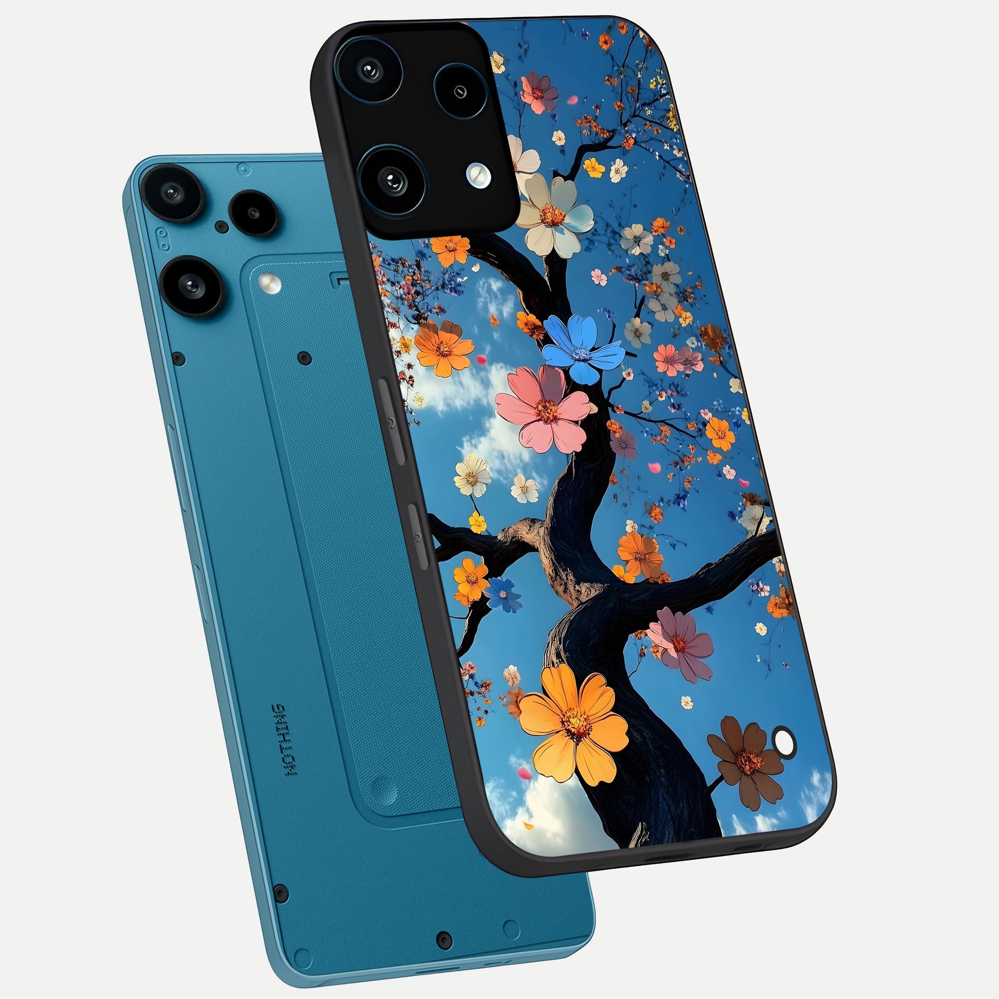  Blossom Dream Sky phone case For Nothing Phone 3A Lite showing premium glass back cover with detailed artwork
