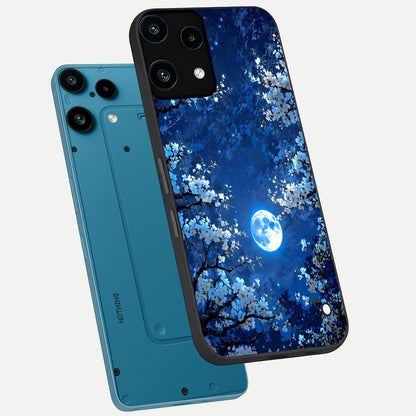  Blossom Moonlight Sky phone case For Nothing Phone 3A Lite showing premium glass back cover with detailed artwork