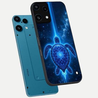  Blue Galaxy Turtle phone case For Nothing Phone 3A Lite showing premium glass back cover with detailed artwork