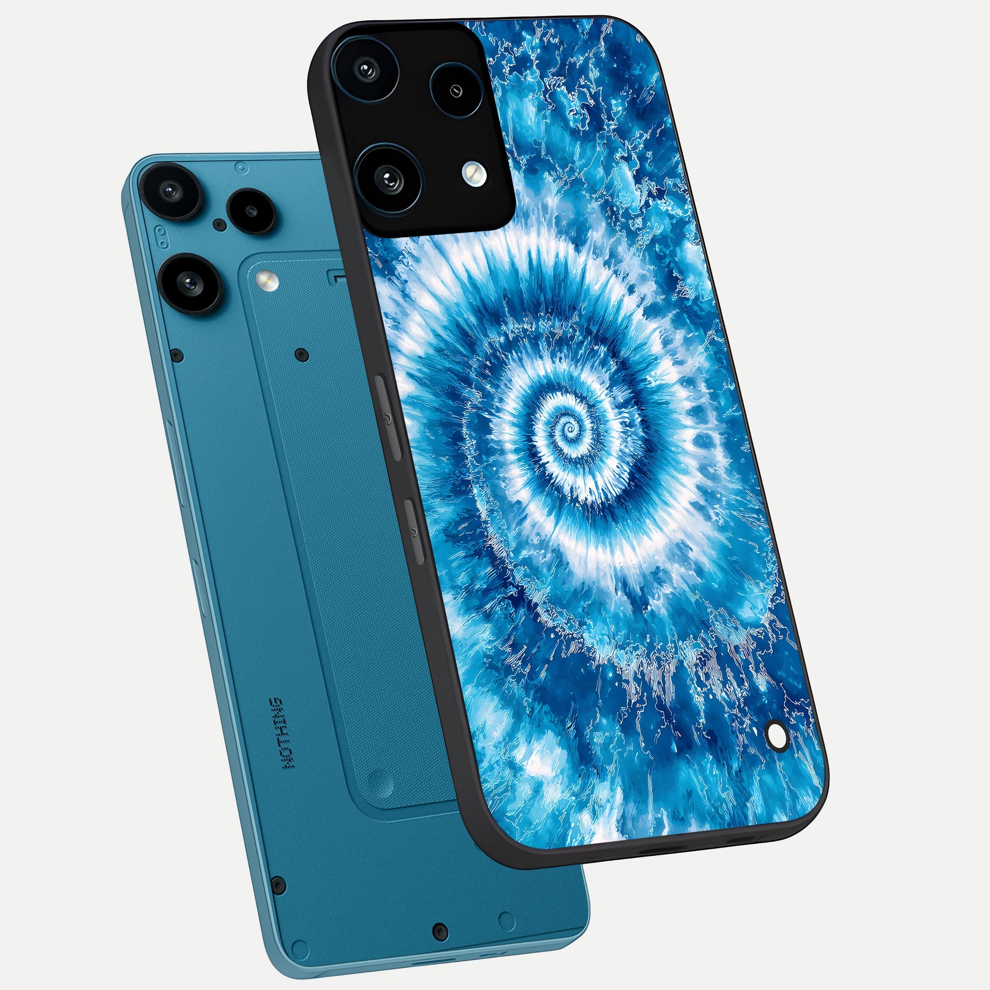  Blue Galaxy Wave phone case For Nothing Phone 3A Lite showing premium glass back cover with detailed artwork