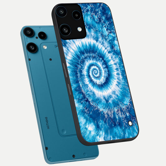  Blue Galaxy Wave phone case For Nothing Phone 3A Lite showing premium glass back cover with detailed artwork