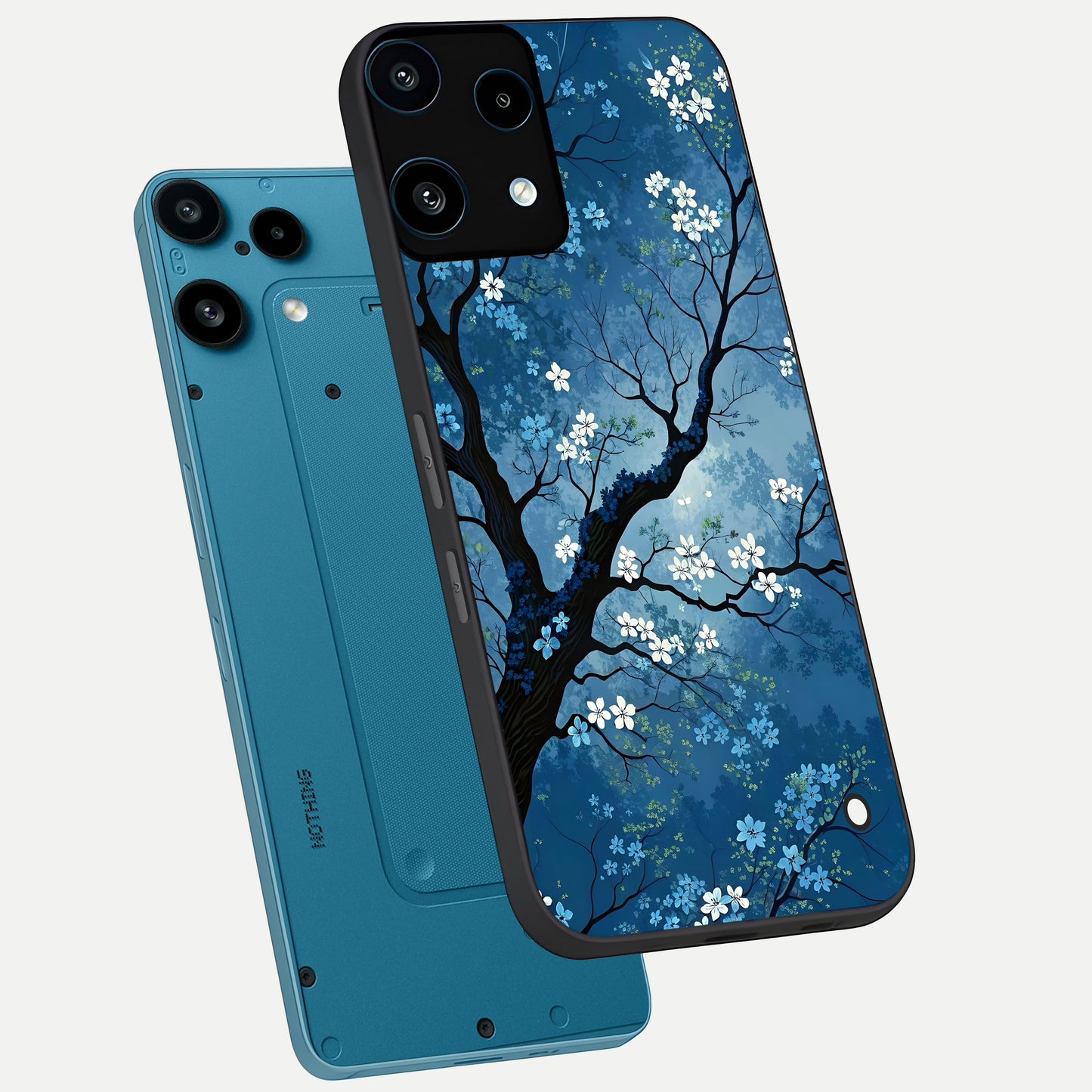  Blue Tree Serenity phone case For Nothing Phone 3A Lite showing premium glass back cover with detailed artwork