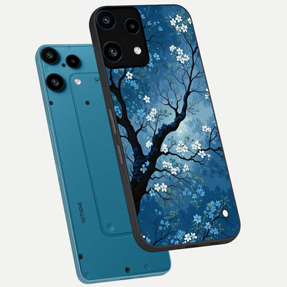  Blue Tree Serenity phone case For Nothing Phone 3A Lite showing premium glass back cover with detailed artwork