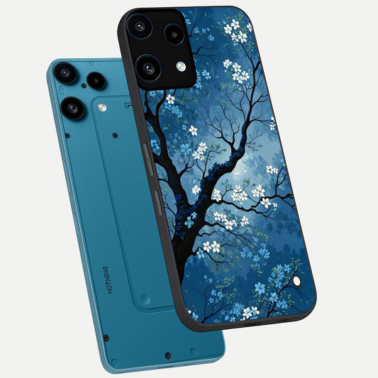  Blue Tree Serenity phone case For Nothing Phone 3A Lite showing premium glass back cover with detailed artwork