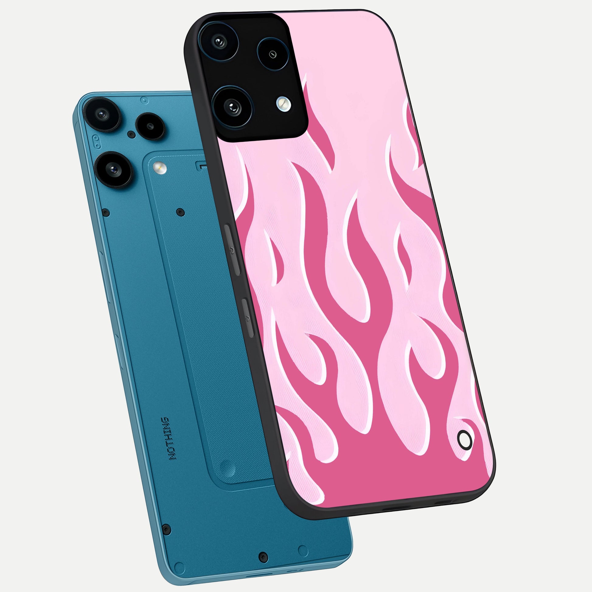  Blush Flame Energy phone case For Nothing Phone 3A Lite showing premium glass back cover with detailed artwork