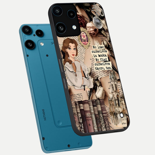  Bookish Dream World phone case For Nothing Phone 3A Lite showing premium glass back cover with detailed artwork