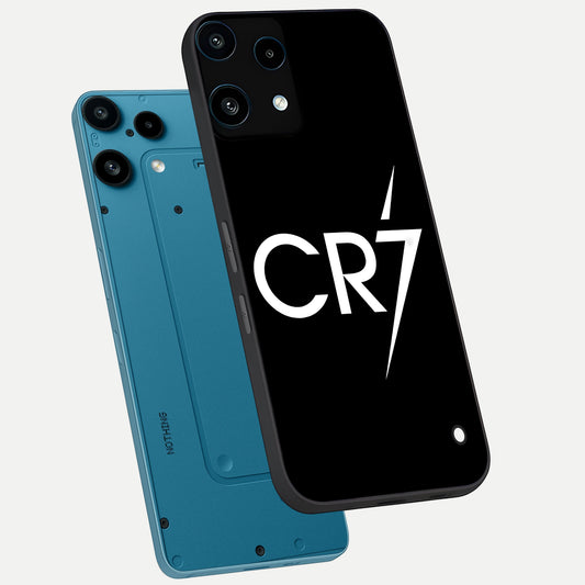  CR7 Elite Strike phone case For Nothing Phone 3A Lite showing premium glass back cover with detailed artwork