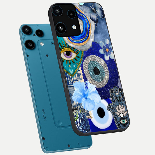 Celestial Blue Vision phone case For Nothing Phone 3A Lite showing premium glass back cover with detailed artwork