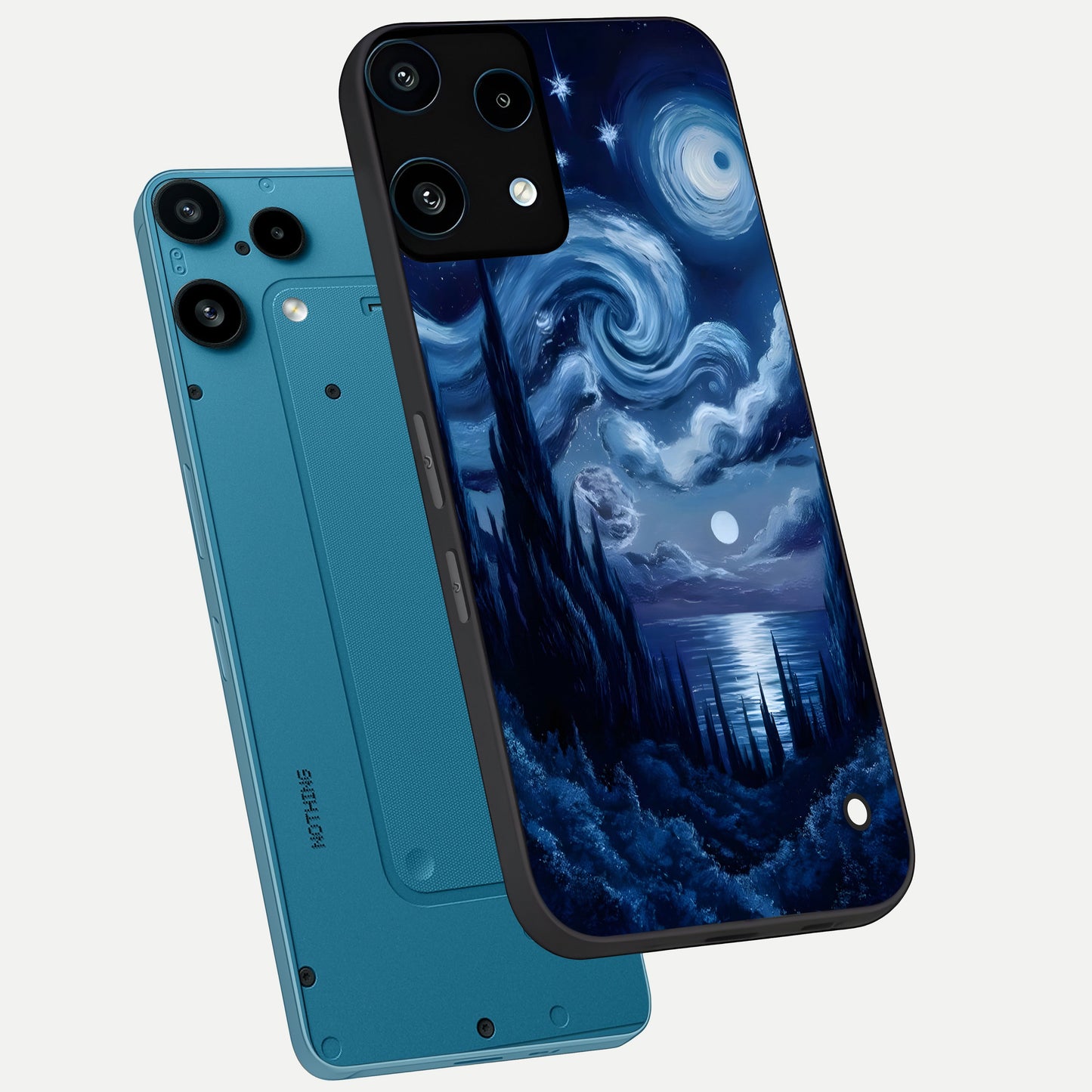  Celestial Dream Van Gogh phone case For Nothing Phone 3A Lite showing premium glass back cover with detailed artwork