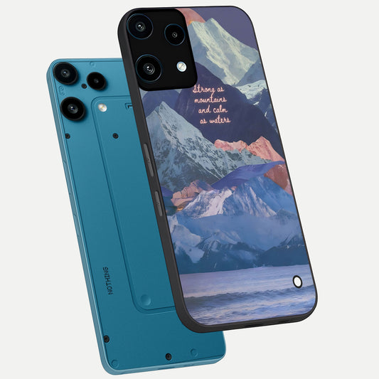  Celestial Mountain Calm phone case For Nothing Phone 3A Lite showing premium glass back cover with detailed artwork