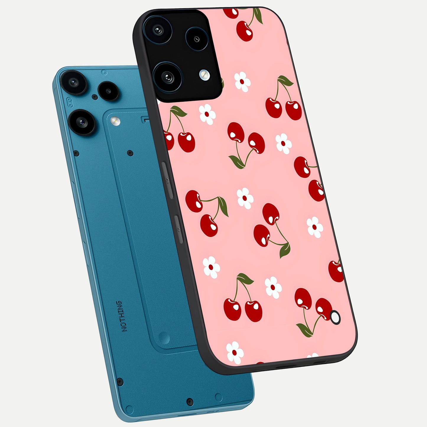  Cherry Love Mood phone case For Nothing Phone 3A Lite showing premium glass back cover with detailed artwork
