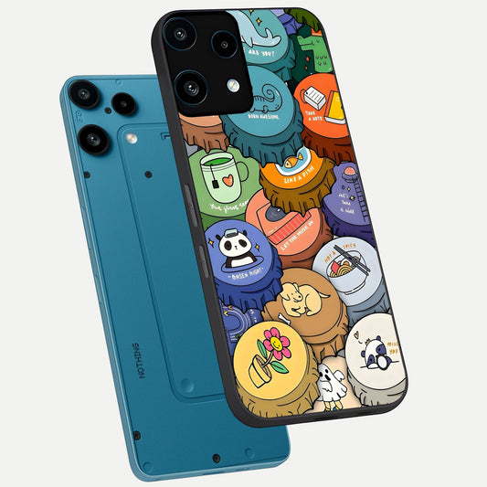  Coins Patterns phone case For Nothing Phone 3A Lite showing premium glass back cover with detailed artwork