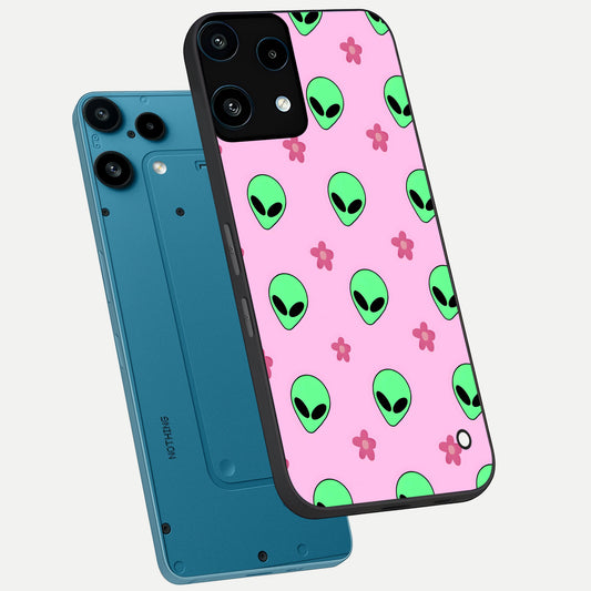  Cosmic Cute Crush phone case For Nothing Phone 3A Lite showing premium glass back cover with detailed artwork