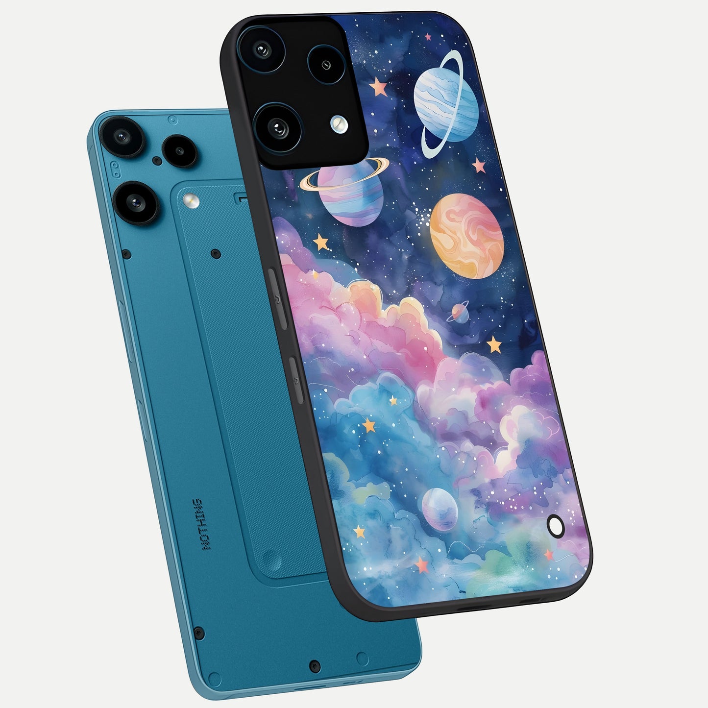  Cosmic Planet Dreams phone case For Nothing Phone 3A Lite showing premium glass back cover with detailed artwork