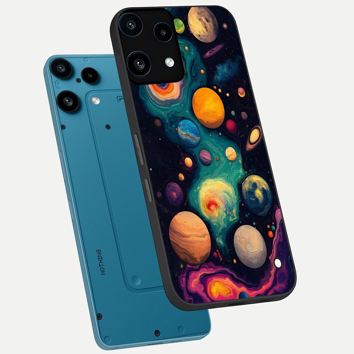  Cosmic Planet Journey phone case For Nothing Phone 3A Lite showing premium glass back cover with detailed artwork