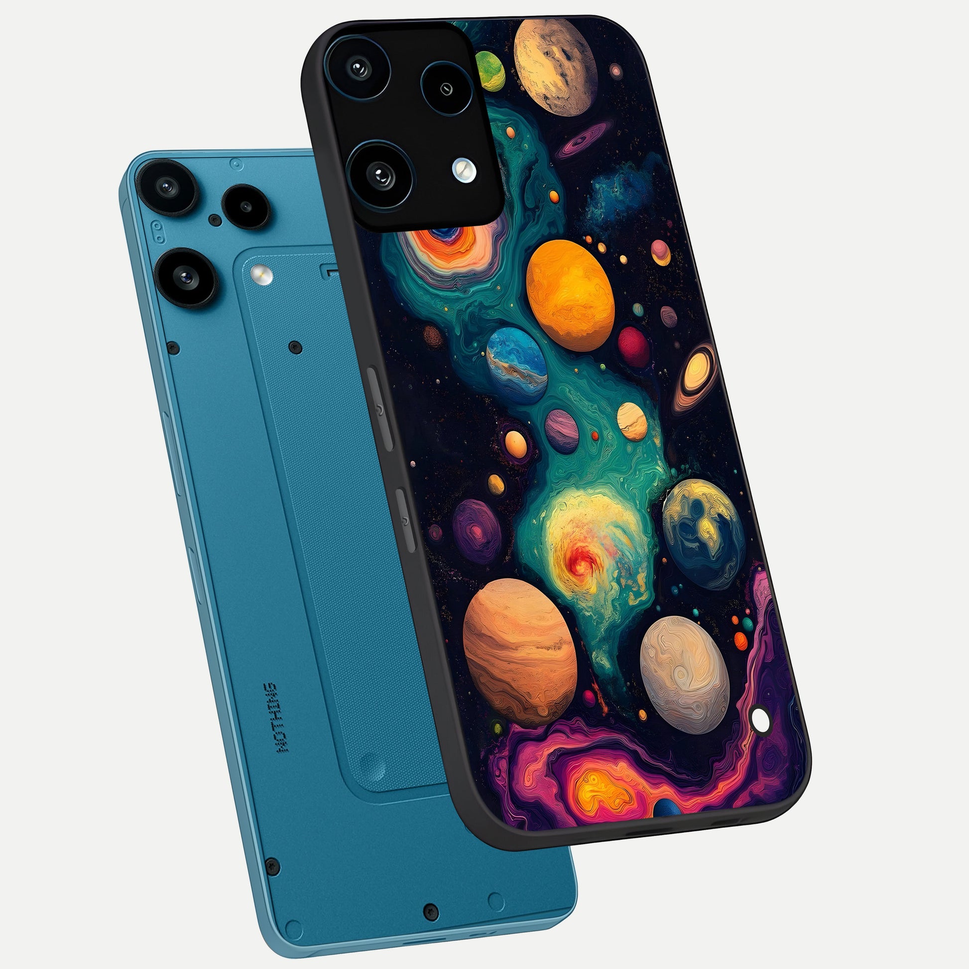  Cosmic Planet Journey phone case For Nothing Phone 3A Lite showing premium glass back cover with detailed artwork