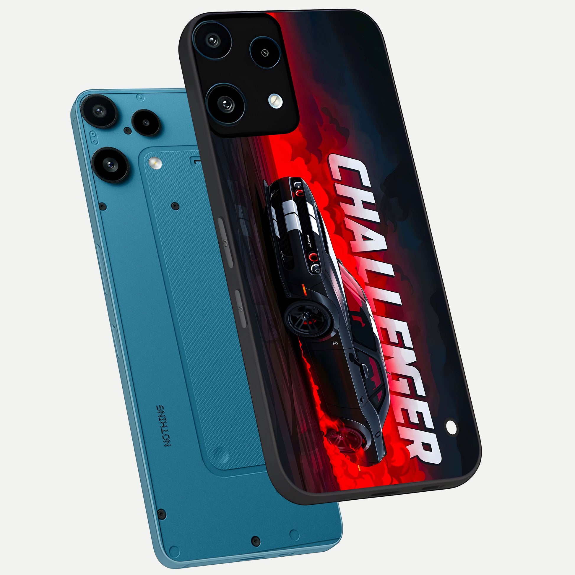  Crimson Challenger Fury phone case For Nothing Phone 3A Lite showing premium glass back cover with detailed artwork