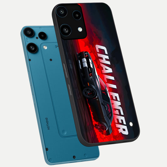  Crimson Challenger Fury phone case For Nothing Phone 3A Lite showing premium glass back cover with detailed artwork