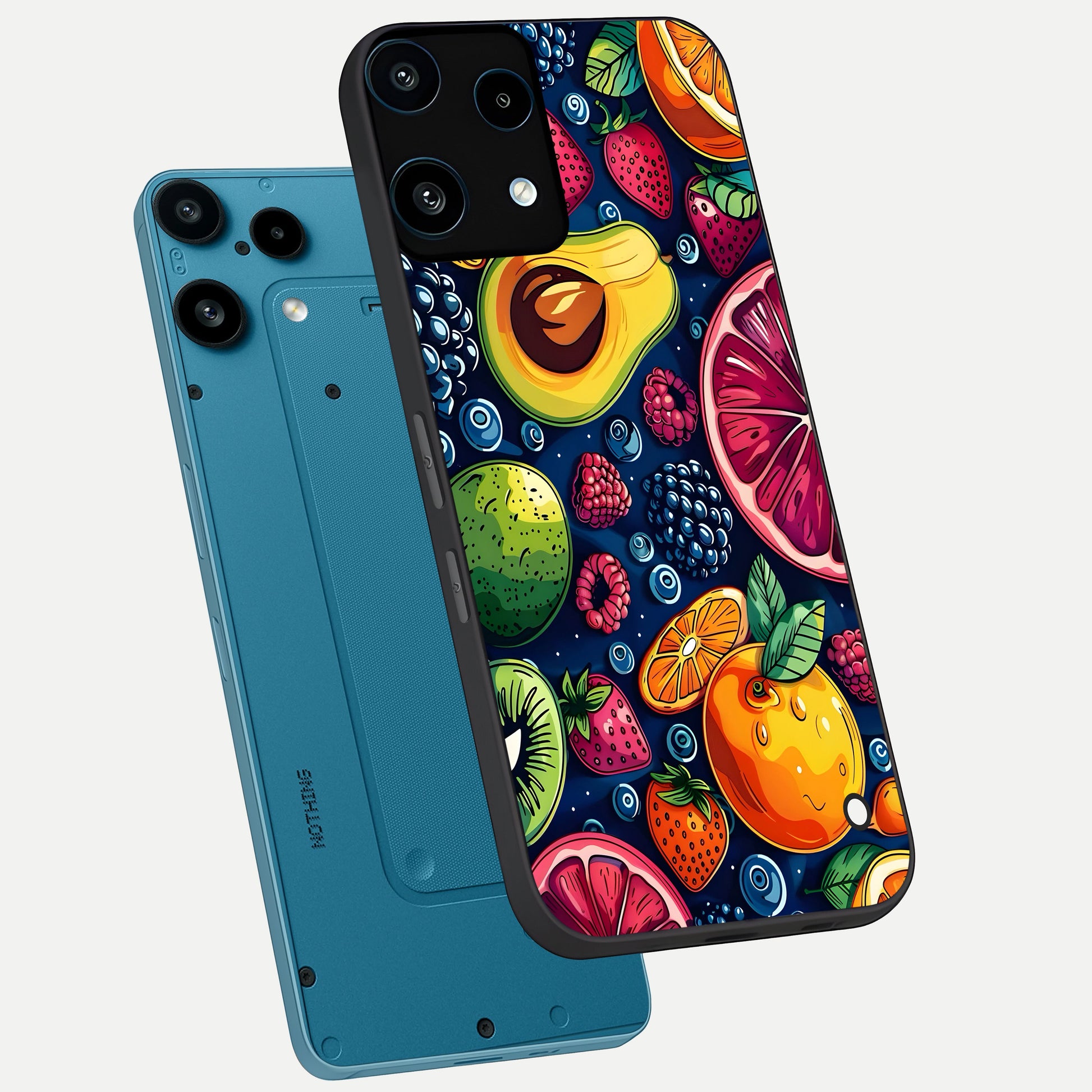  Cute Fruits Art phone case For Nothing Phone 3A Lite showing premium glass back cover with detailed artwork