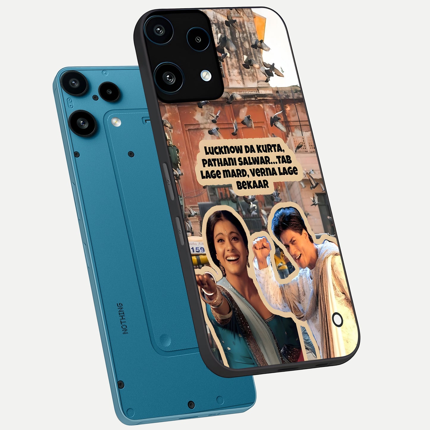  Desi Retro Vibes phone case For Nothing Phone 3A Lite showing premium glass back cover with detailed artwork