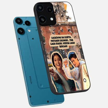  Desi Retro Vibes phone case For Nothing Phone 3A Lite showing premium glass back cover with detailed artwork
