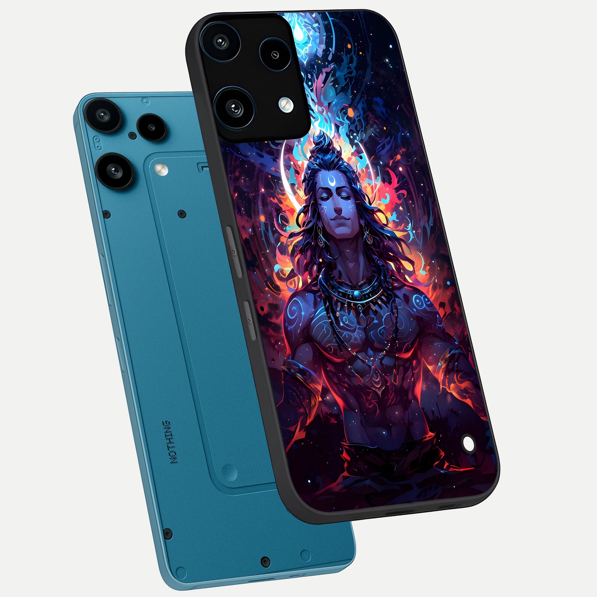  Divine Fire Shiv phone case For Nothing Phone 3A Lite showing premium glass back cover with detailed artwork