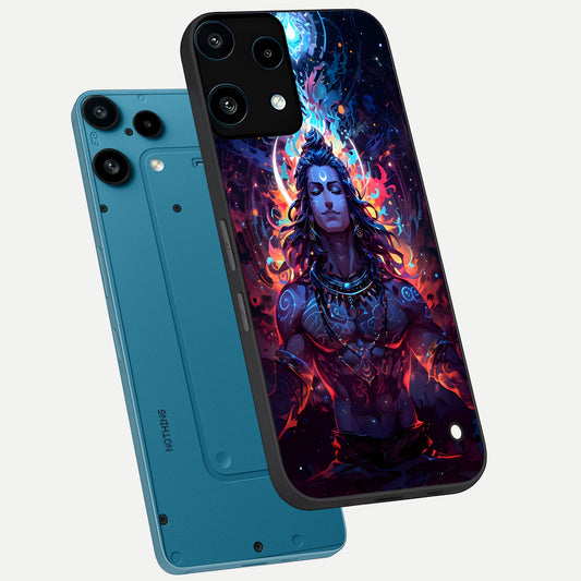  Divine Fire Shiv phone case For Nothing Phone 3A Lite showing premium glass back cover with detailed artwork