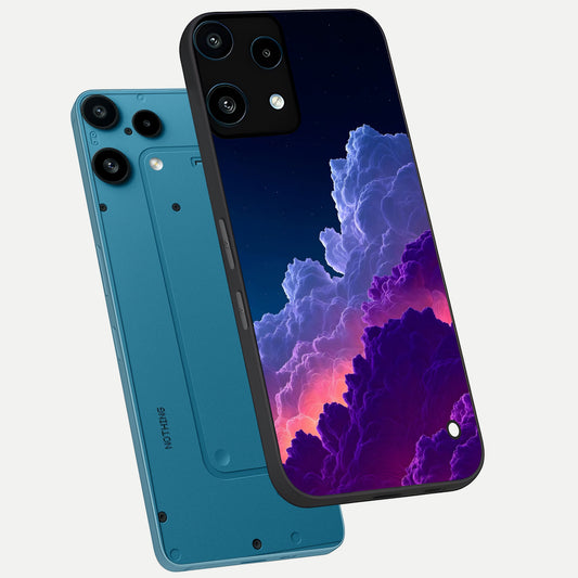  Dreamy Cloud Skies phone case For Nothing Phone 3A Lite showing premium glass back cover with detailed artwork