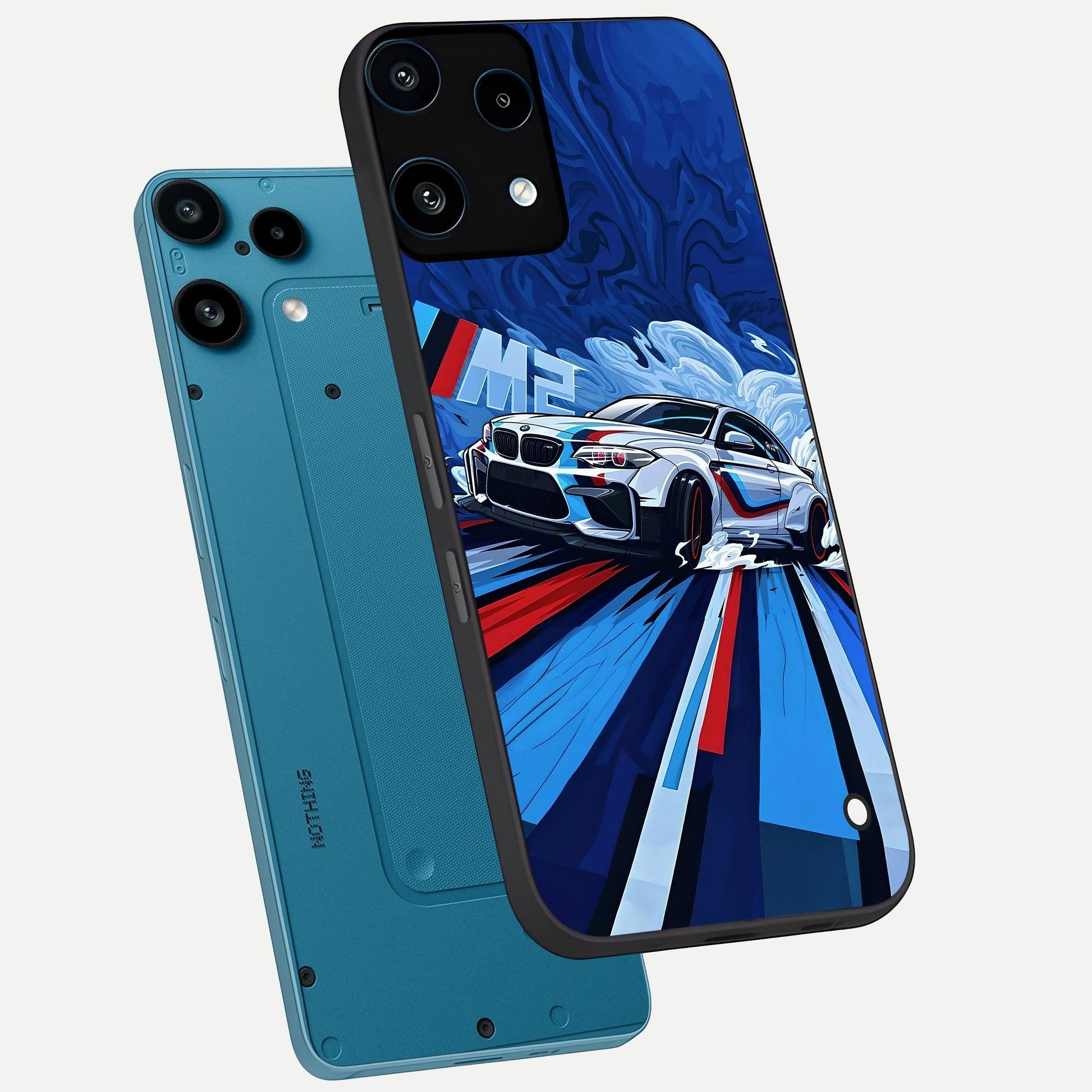  Drift Power Rush phone case For Nothing Phone 3A Lite showing premium glass back cover with detailed artwork