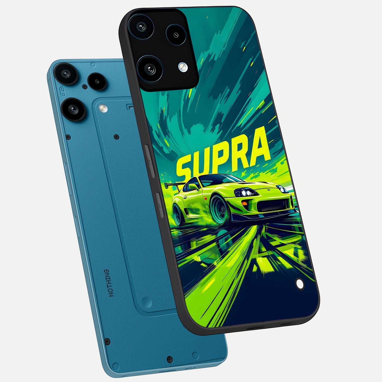  Electric Supra Thunder phone case For Nothing Phone 3A Lite showing premium glass back cover with detailed artwork