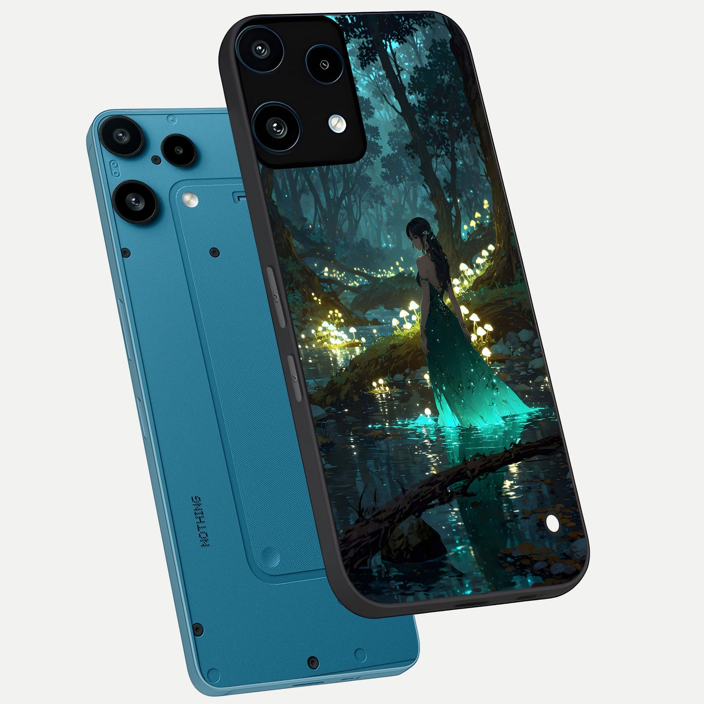  Enchanted Forest Glow phone case For Nothing Phone 3A Lite showing premium glass back cover with detailed artwork