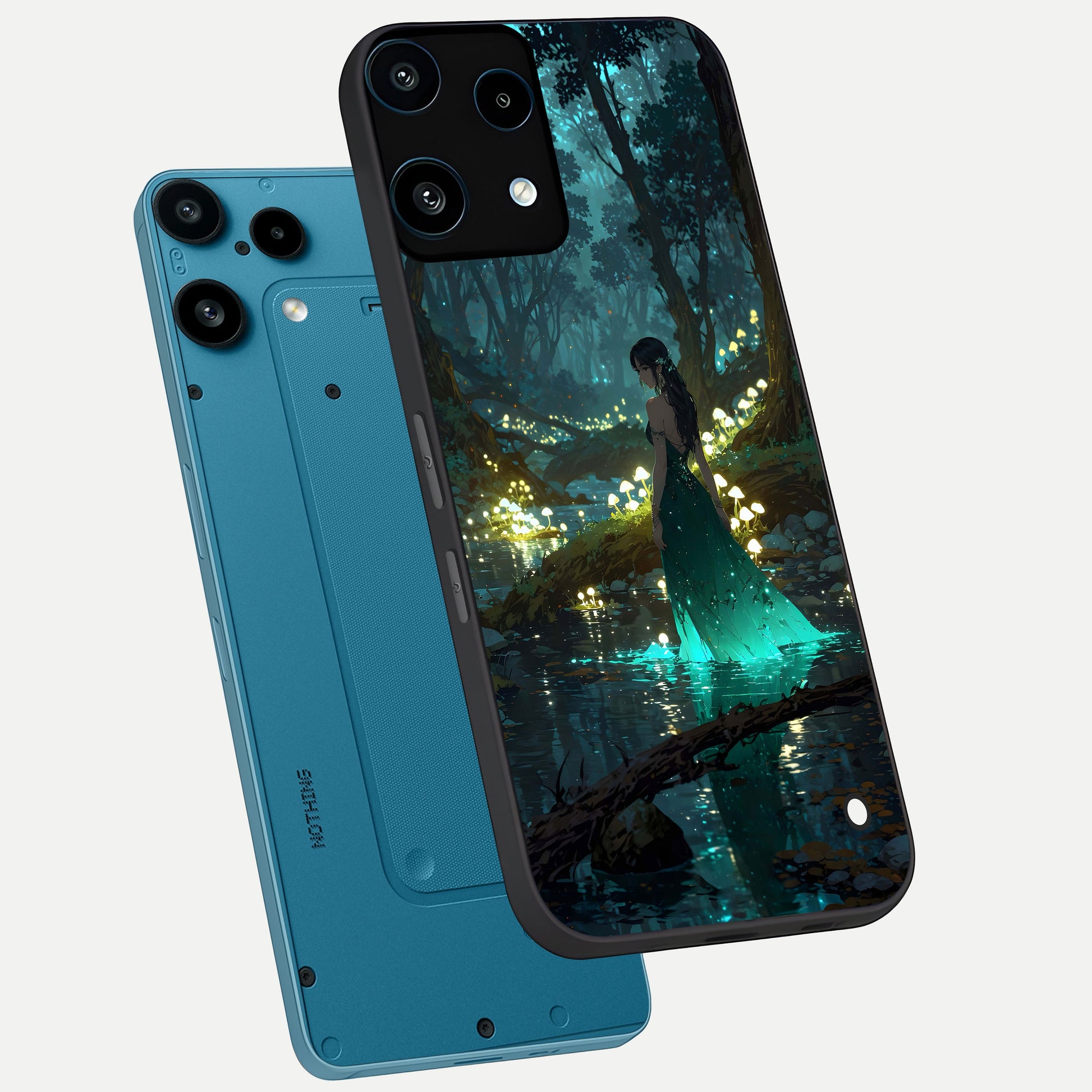  Enchanted Forest Glow phone case For Nothing Phone 3A Lite showing premium glass back cover with detailed artwork