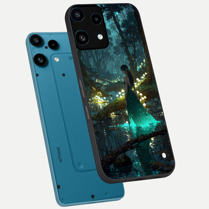  Enchanted Forest Glow phone case For Nothing Phone 3A Lite showing premium glass back cover with detailed artwork