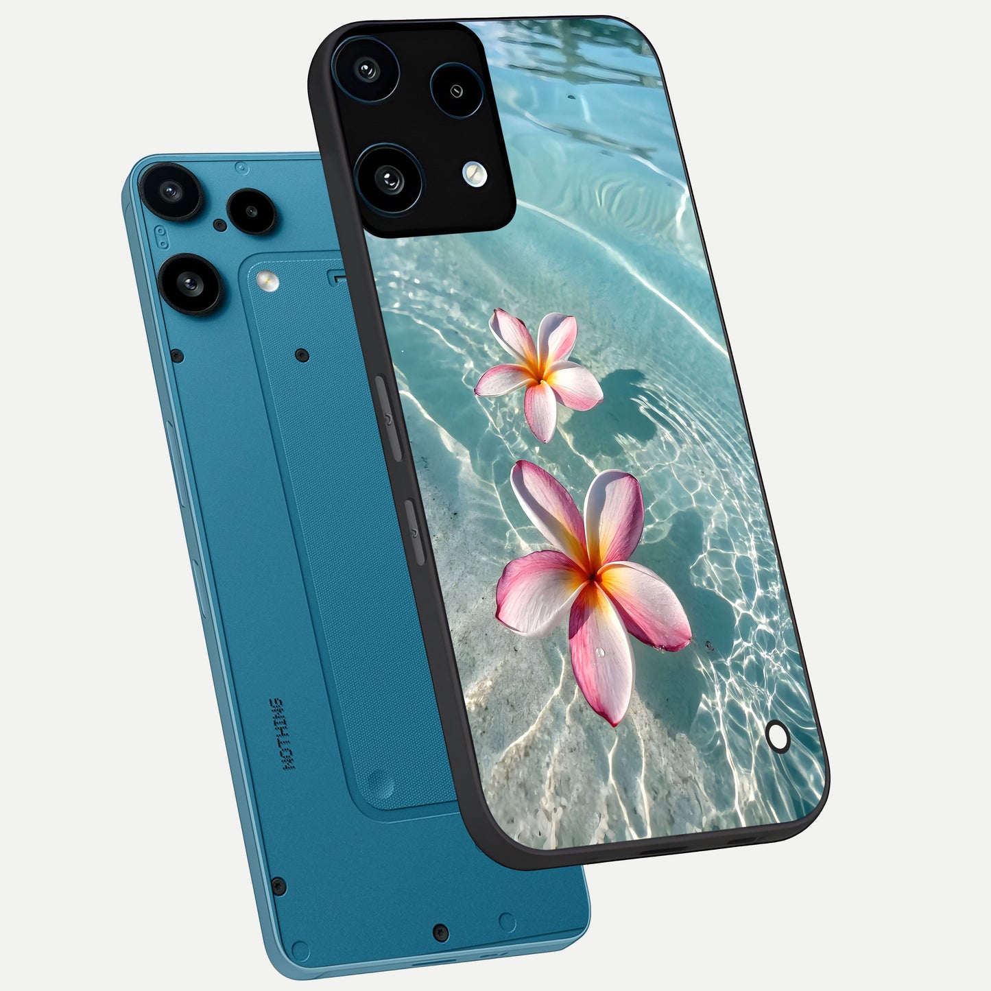  Floating Bloom Bliss phone case For Nothing Phone 3A Lite showing premium glass back cover with detailed artwork