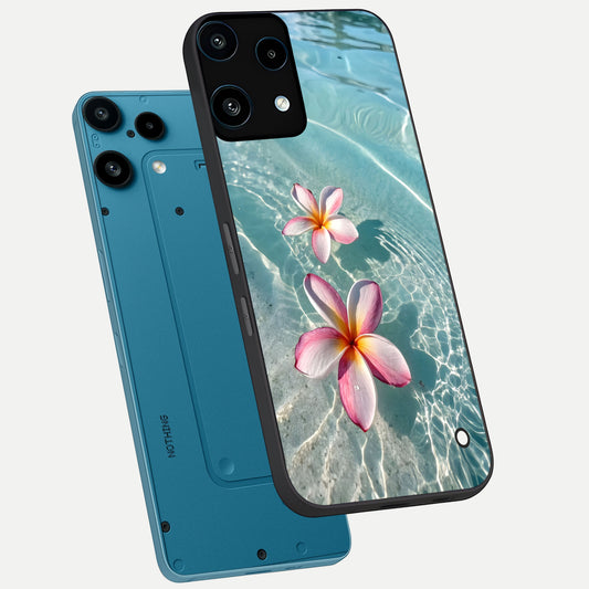  Floating Bloom Bliss phone case For Nothing Phone 3A Lite showing premium glass back cover with detailed artwork