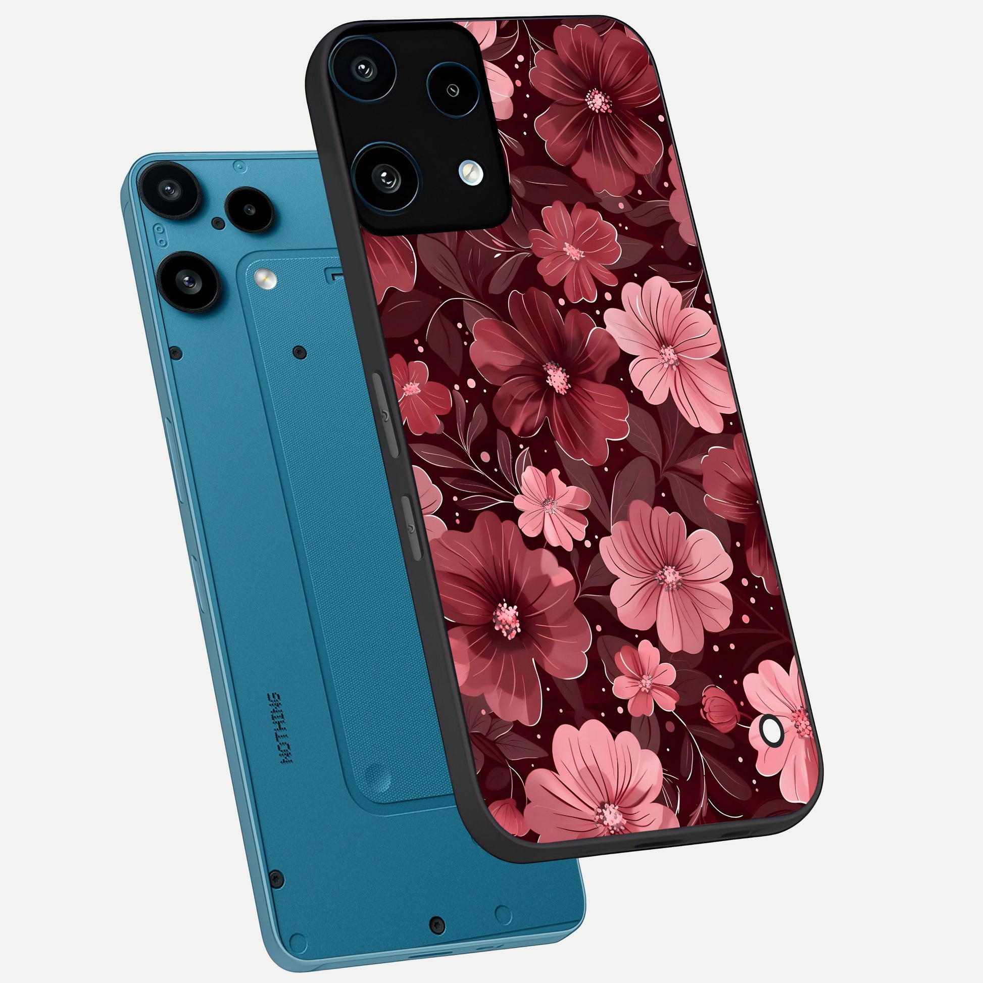  Flower Blush Bloom phone case For Nothing Phone 3A Lite showing premium glass back cover with detailed artwork