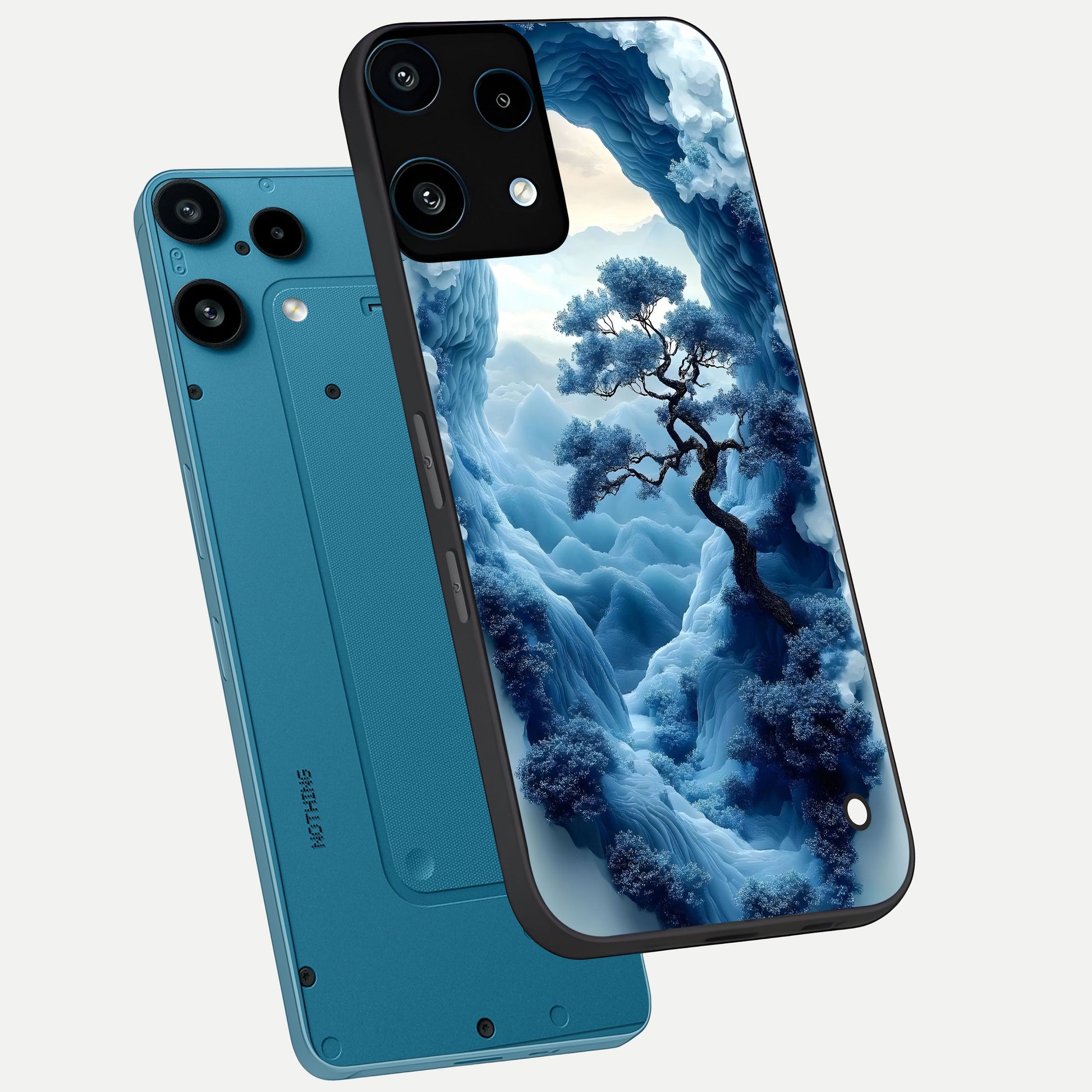  Frozen Serenity Gate phone case For Nothing Phone 3A Lite showing premium glass back cover with detailed artwork