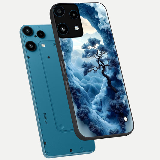  Frozen Serenity Gate phone case For Nothing Phone 3A Lite showing premium glass back cover with detailed artwork