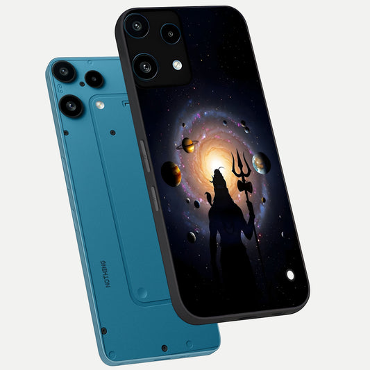  Galactic Shiva Vision phone case For Nothing Phone 3A Lite showing premium glass back cover with detailed artwork
