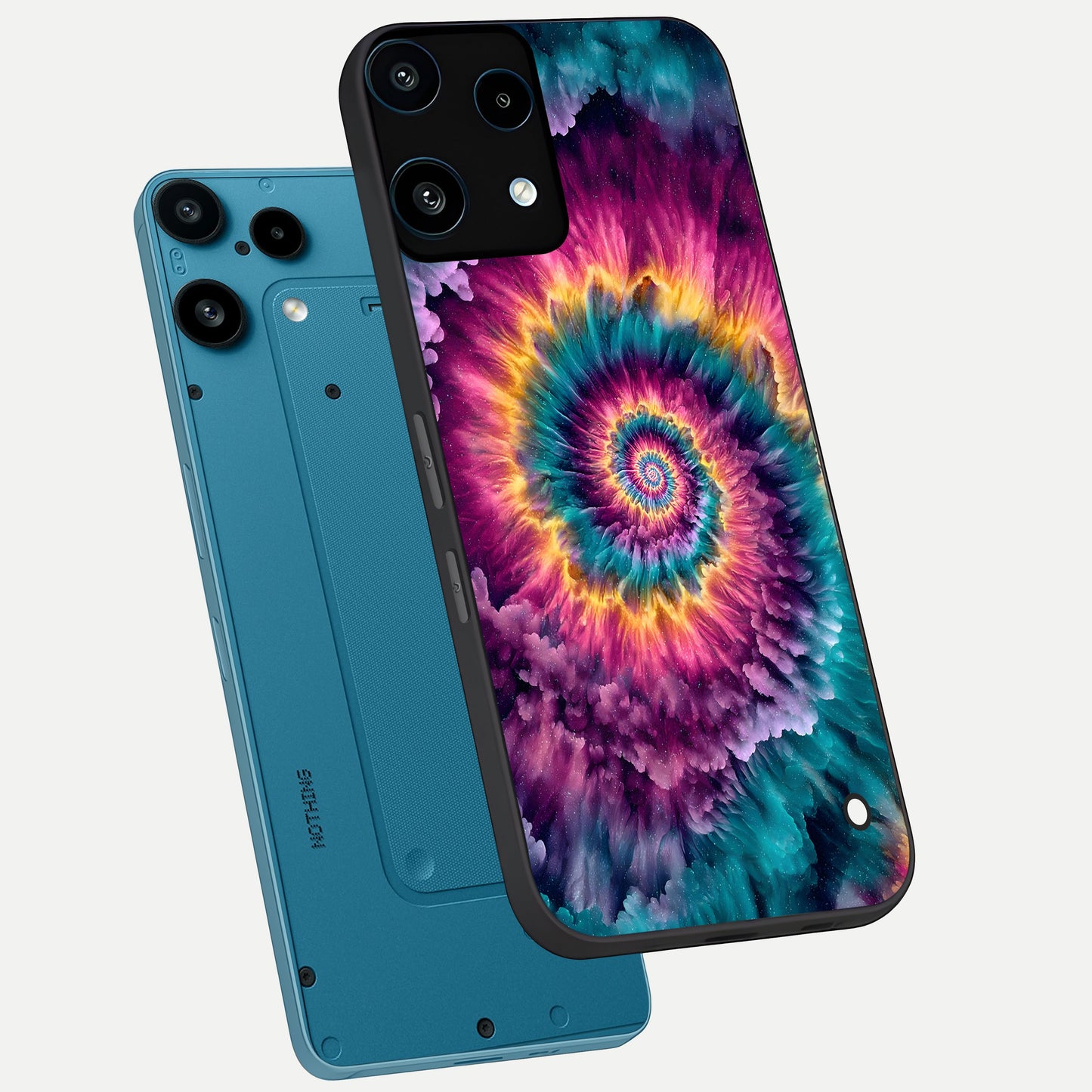  Galactic Spiral Burst phone case For Nothing Phone 3A Lite showing premium glass back cover with detailed artwork