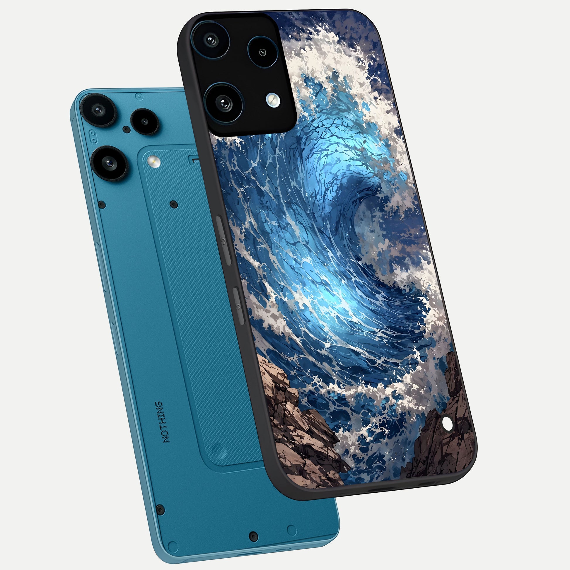  Giant Ocean Wave phone case For Nothing Phone 3A Lite showing premium glass back cover with detailed artwork