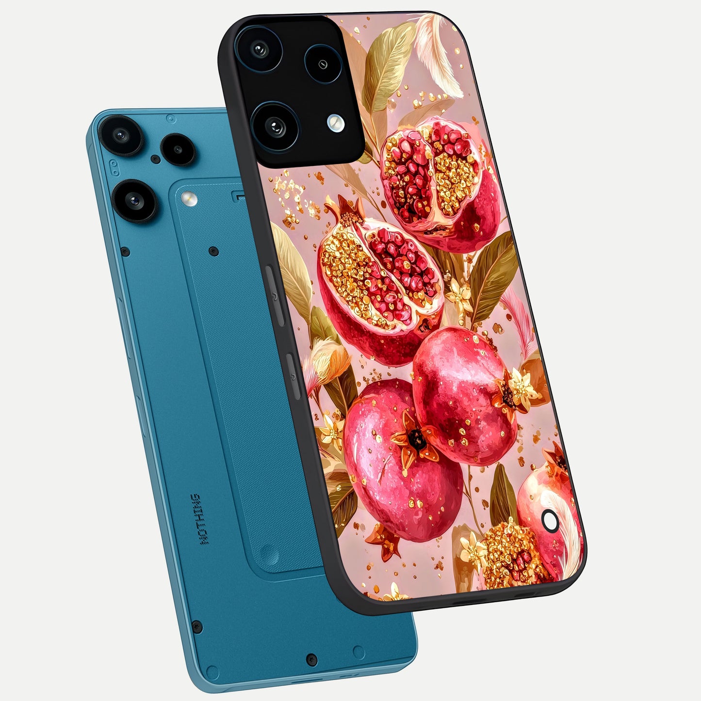  Golden Bloom Glow phone case For Nothing Phone 3A Lite showing premium glass back cover with detailed artwork