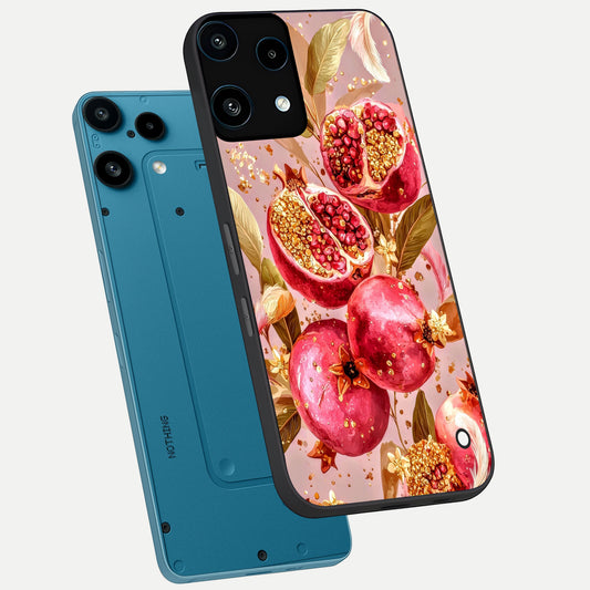  Golden Bloom Glow phone case For Nothing Phone 3A Lite showing premium glass back cover with detailed artwork