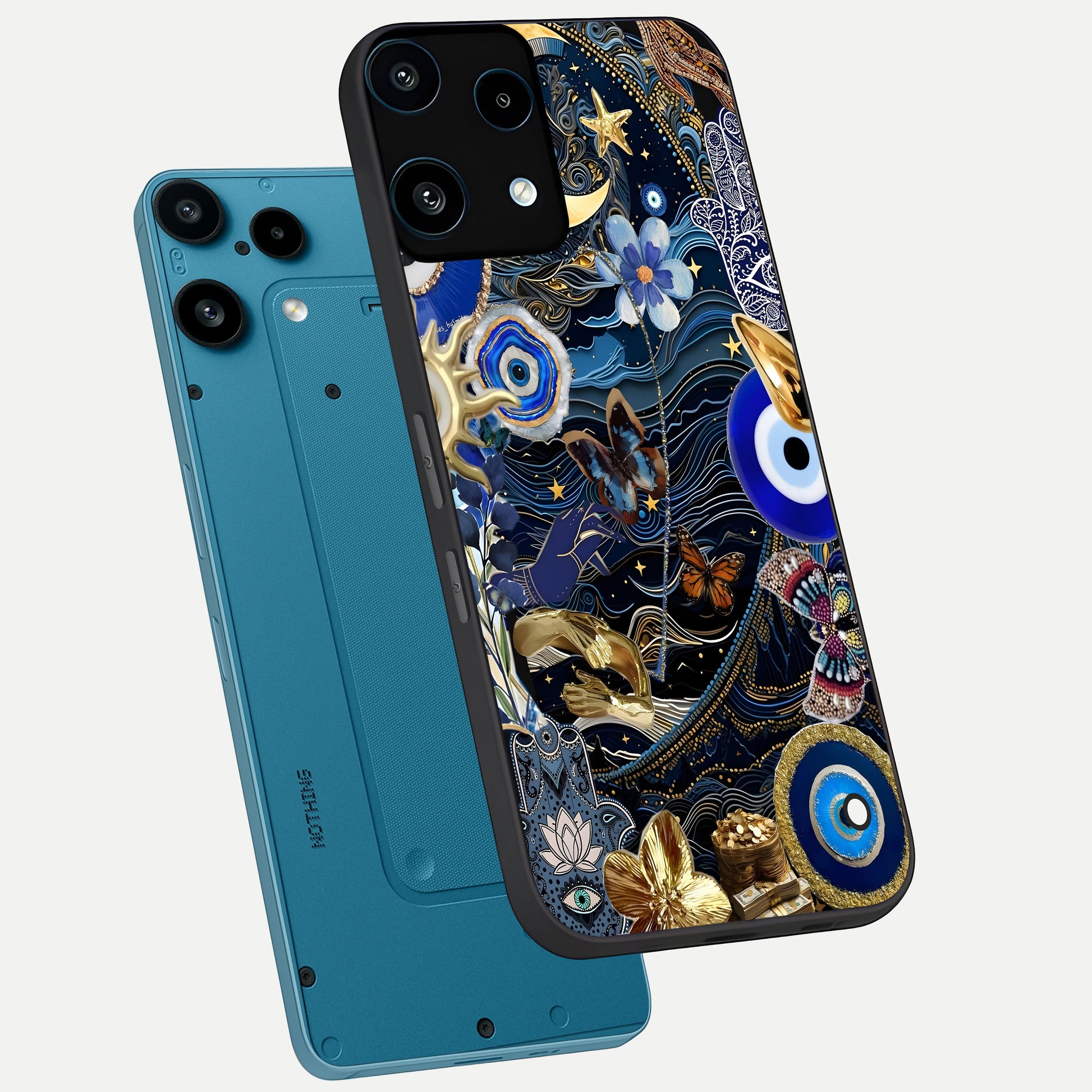  Golden Moon Magic phone case For Nothing Phone 3A Lite showing premium glass back cover with detailed artwork