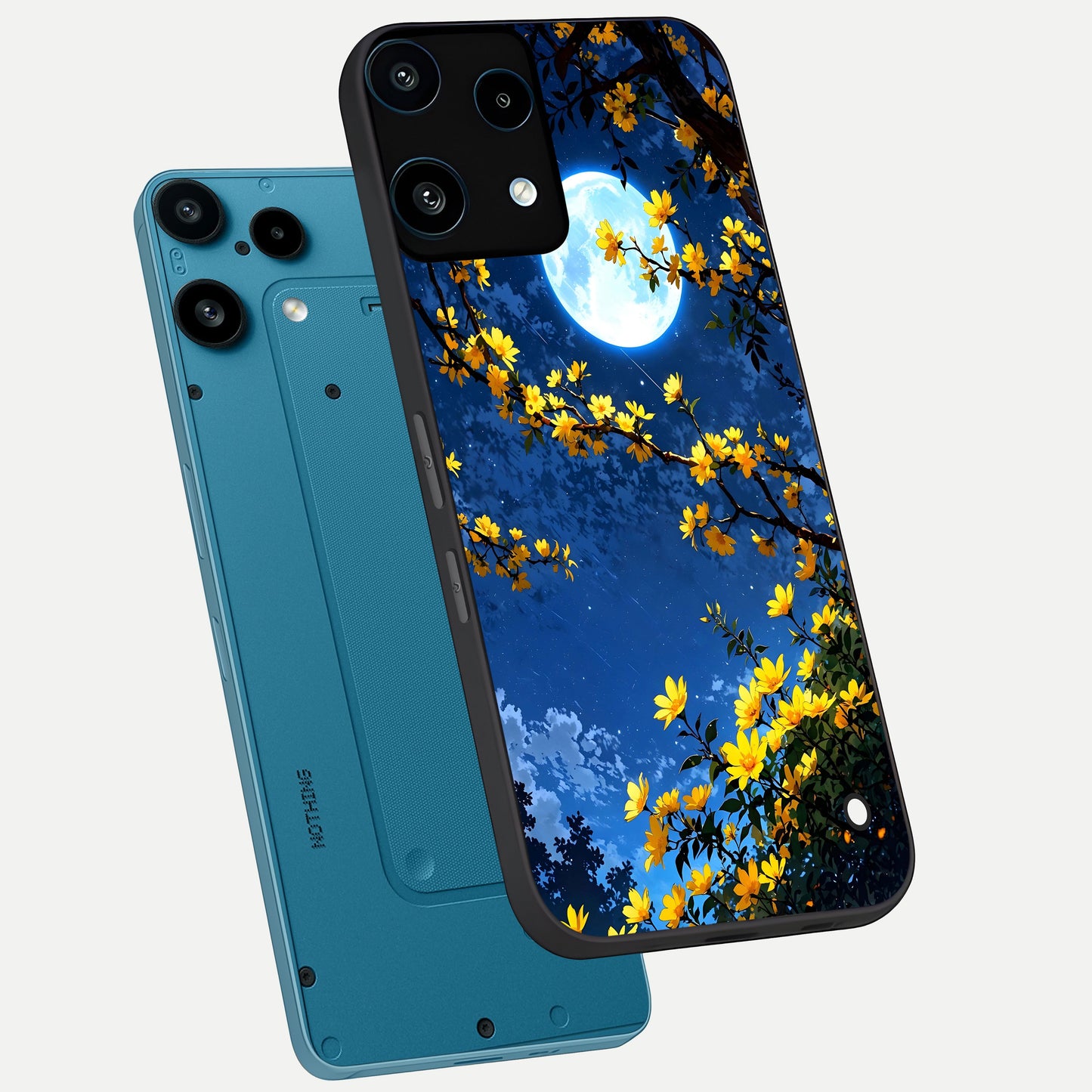  Golden Night Glow phone case For Nothing Phone 3A Lite showing premium glass back cover with detailed artwork